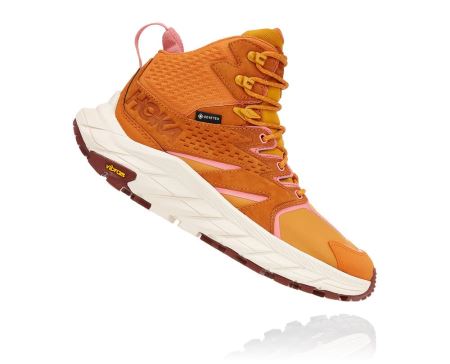 Hoka One One Anacapa Mid GORE-TEX Dama - Bocanci Munte Portocalii / Aurii Galbeni | RO-EZ6EhfM